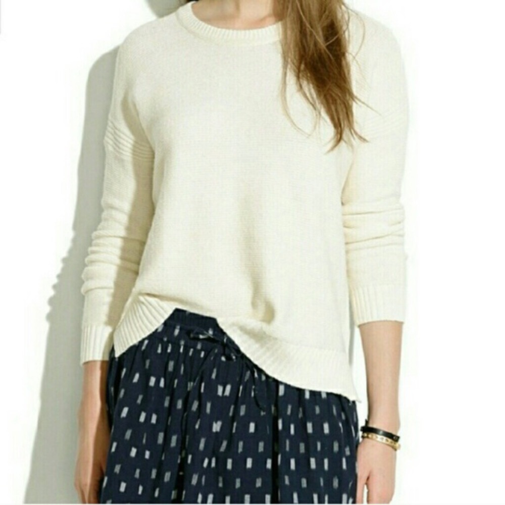 Madewell cotton blend texturework sweater